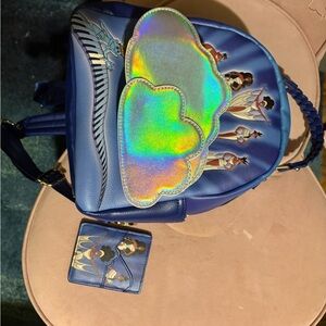Loungefly Blue Backpack with Holographic Cloud Design